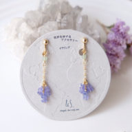 【ピアス／イヤリング】No.049　Title:ブルーベル・ウッドの青い絨毯（England)