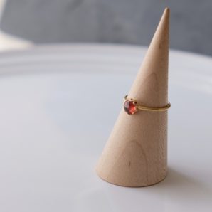 【リング】Crown Ring~Garnet~（※受注生産品）