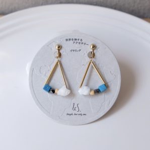 【ピアス／イヤリング】No.006 Title: 死海の塩の結晶 (Israel, Jordan)