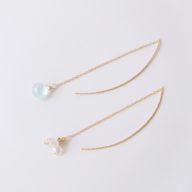 〖SuiSai/ピアス・イヤリング〗American~Sparkler(Chalcedony)~