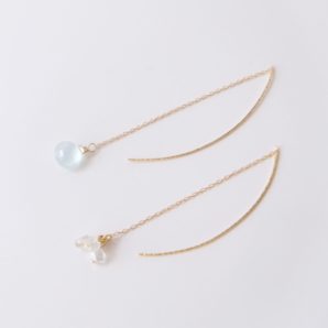 〖SuiSai/ピアス・イヤリング〗American~Sparkler(Chalcedony)~