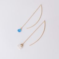 〖SuiSai/ピアス・イヤリング〗American~Sparkler(Neon-blue Apatite)~