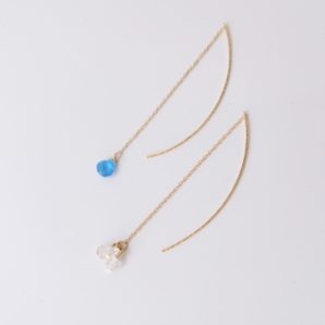 〖SuiSai/ピアス・イヤリング〗American~Sparkler(Neon-blue Apatite)~