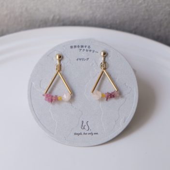 【ピアス／イヤリング】No.047　Title:吉野山の朝紫の夕暮れ(Japan)