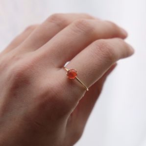【リング】Crown Ring~Carnelian~（※受注生産品）