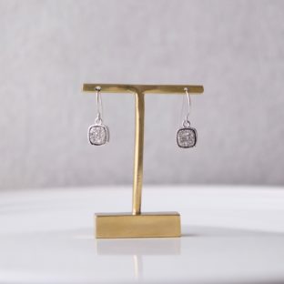 【ピアス／イヤリング】Druzy(Square)~Silver~≪SV925≫