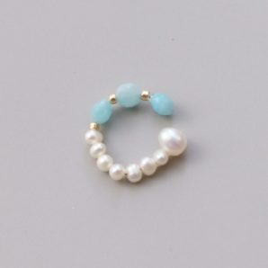 〖＆S.〗天然石のear cuff~Amazonite~