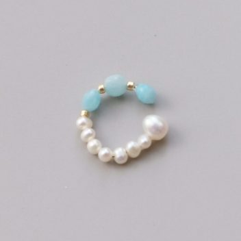〖＆S.〗天然石のear cuff~Amazonite~