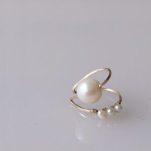 【イヤカフ】淡水パールのearcuff~SV925／14kgf~