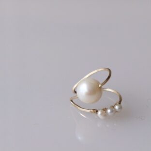 【イヤカフ】淡水パールのearcuff~SV925/14kgf~