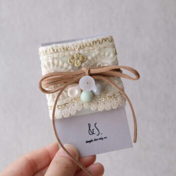 【ヘアアクセサリー】インド刺繍のヘアタイ(HT-NE012)