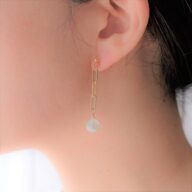 【ピアス／イヤリング】Chain~ Fluorite in Quartz~